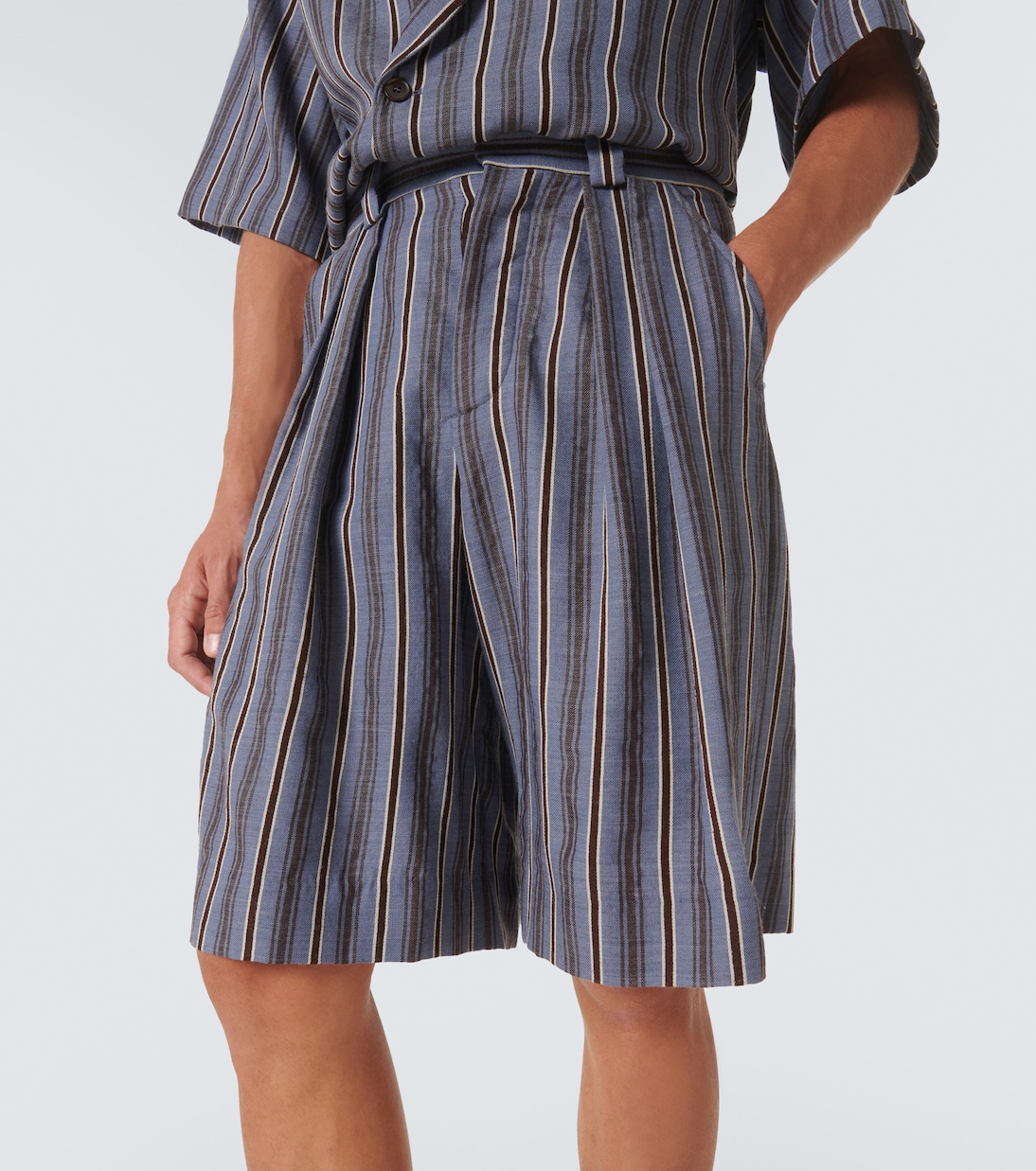 Striped wool Bermuda shorts | King & Tuckfield