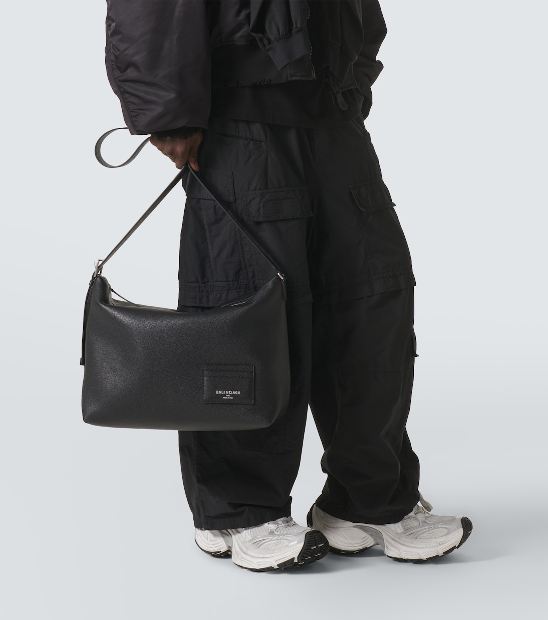 Credit Large leather messenger bag | Balenciaga