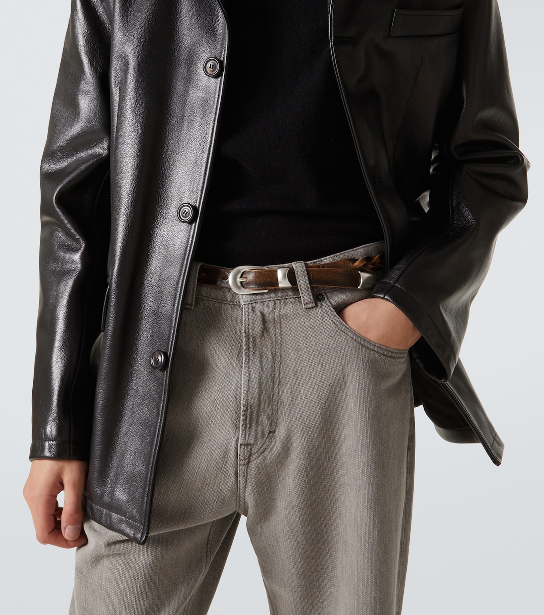 20mm braided leather belt | Our Legacy