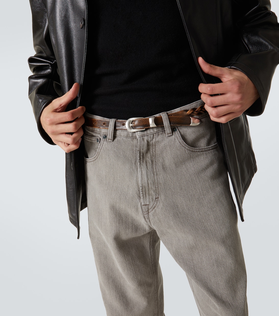 20mm braided leather belt | Our Legacy