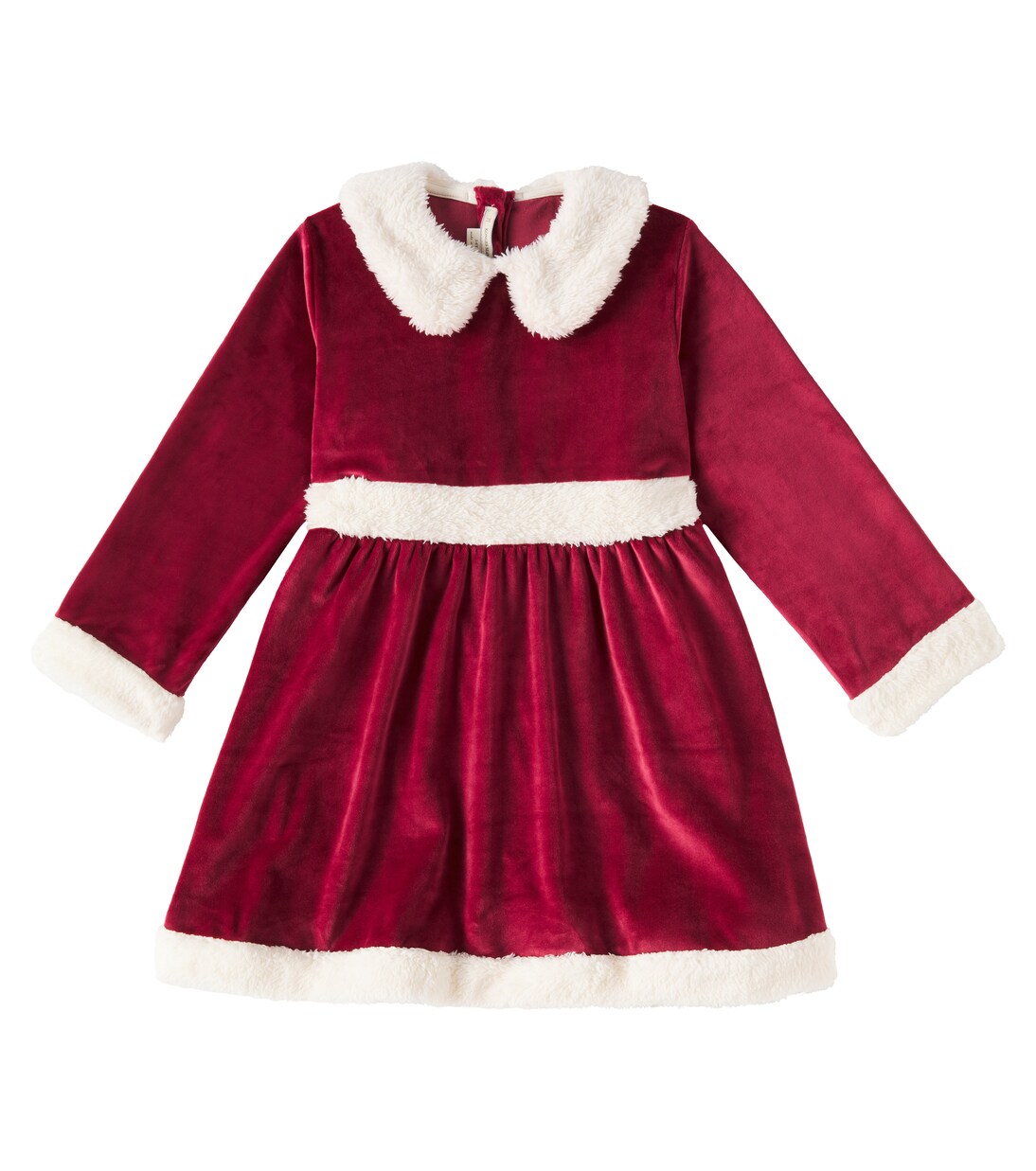 فستان من المخمل مقلّم بالفرو الصناعي | Konges Sløjd