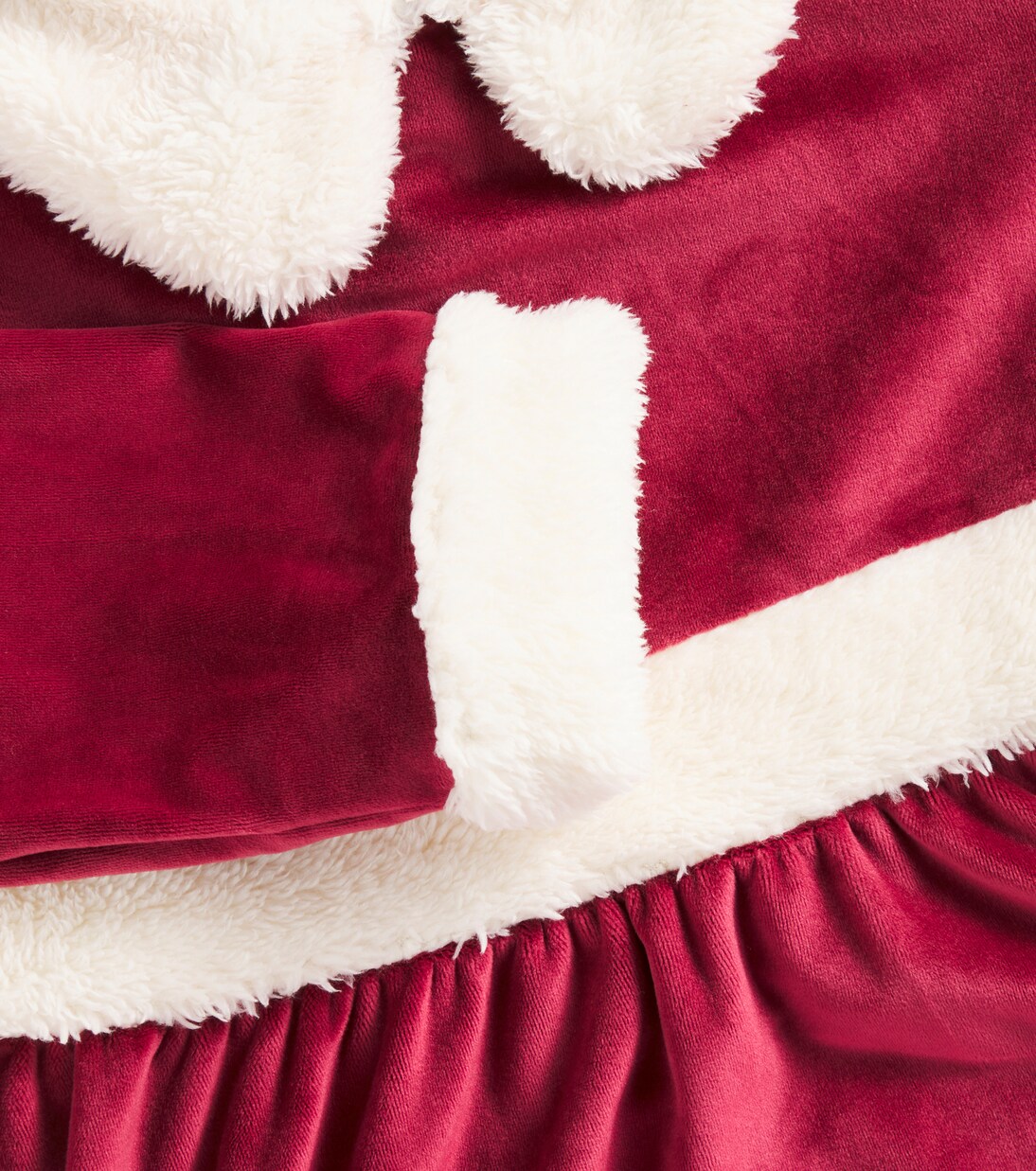 فستان من المخمل مقلّم بالفرو الصناعي | Konges Sløjd