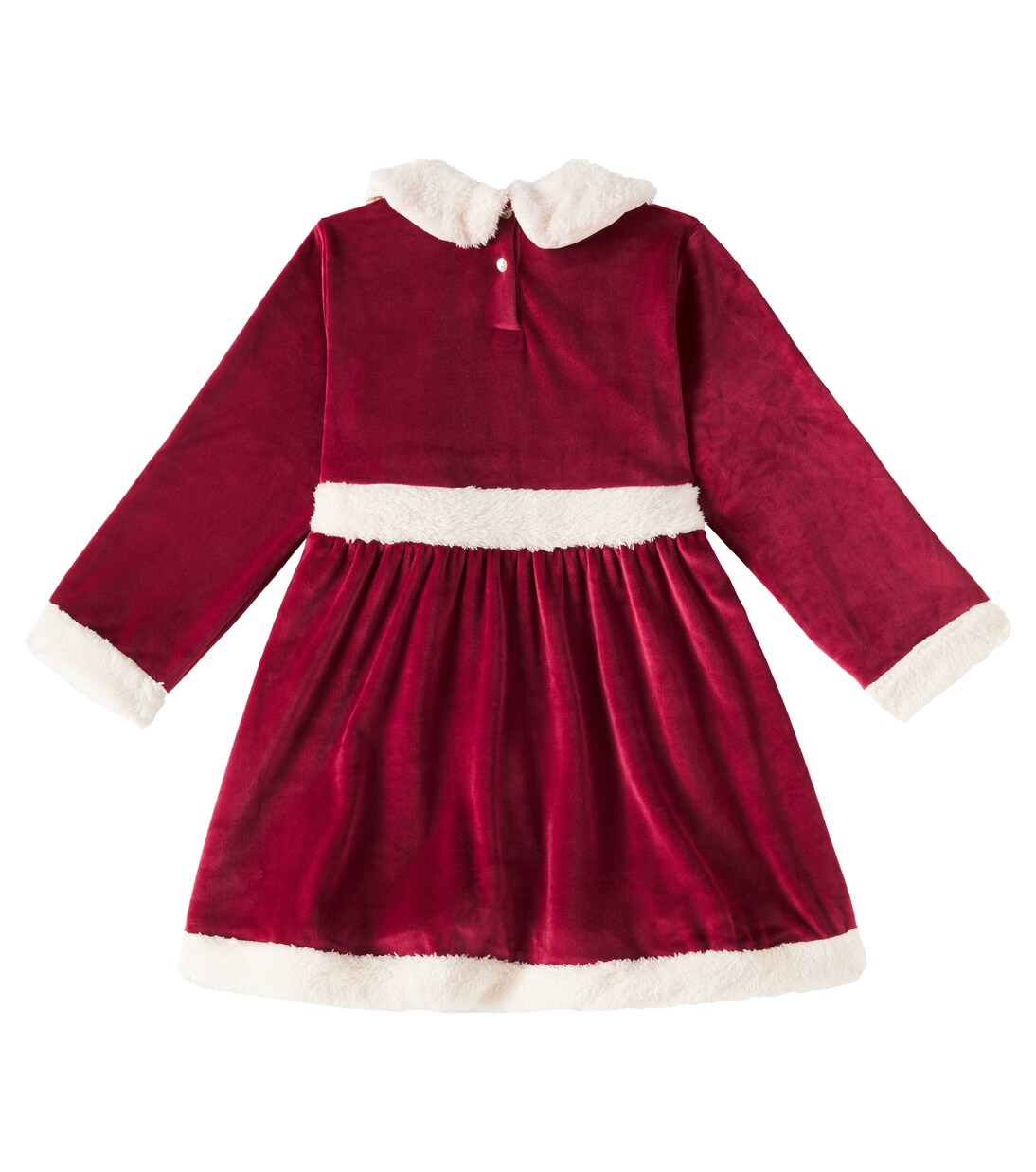 فستان من المخمل مقلّم بالفرو الصناعي | Konges Sløjd