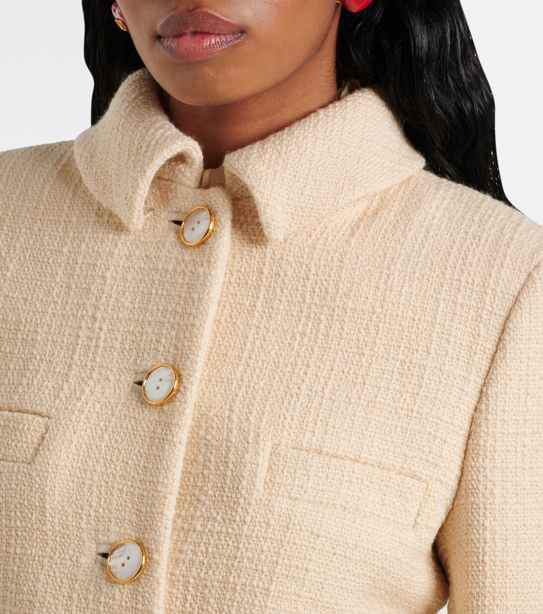 Chaqueta de tweed de mezcla de lana | Valentino