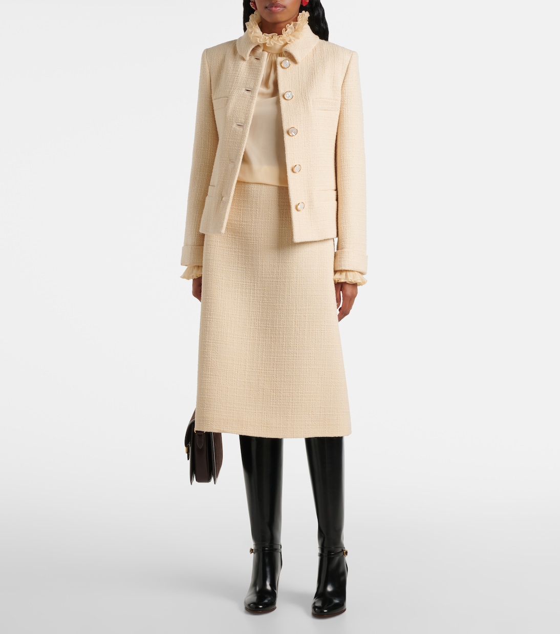 Chaqueta de tweed de mezcla de lana | Valentino