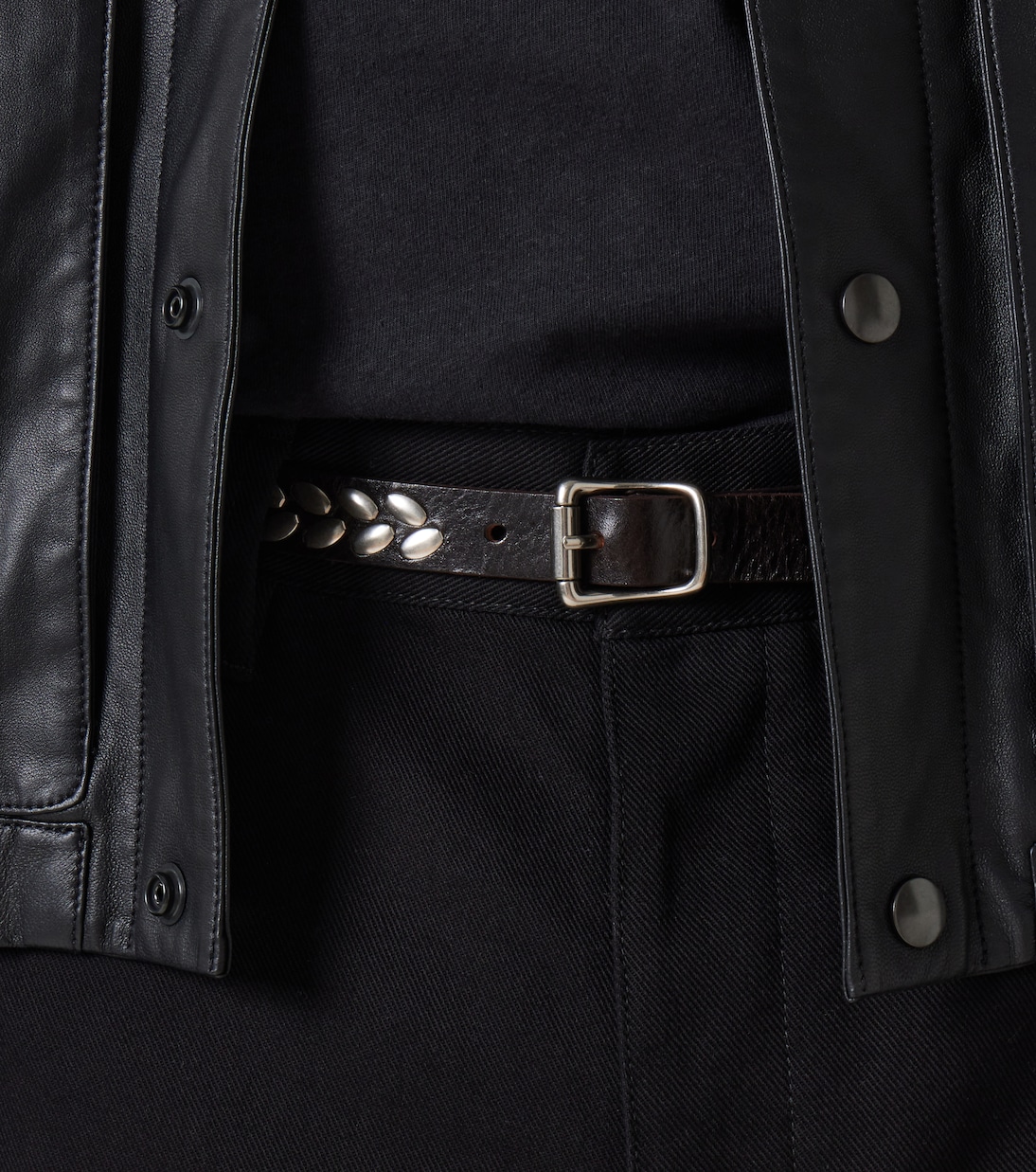Almond Stud leather belt | Lemaire