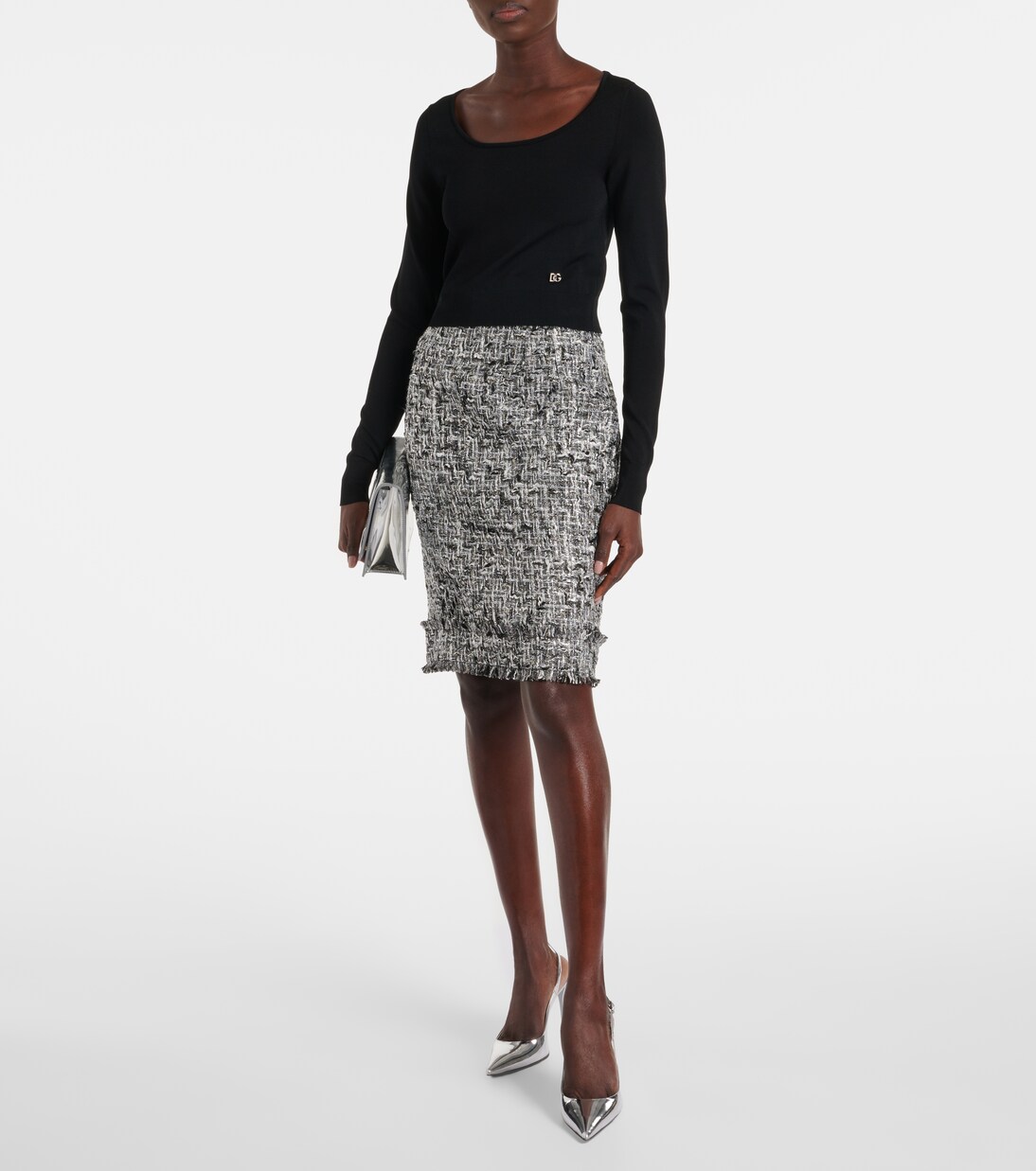 Lamé midi skirt | Dolce&Gabbana