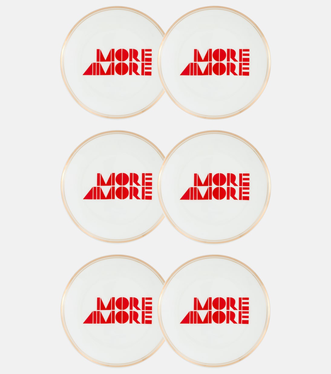 More Amore set of 6 porcelain dessert plates | Bitossi