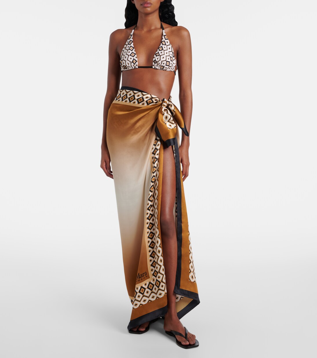 Ottico silk beach cover-up | Max Mara