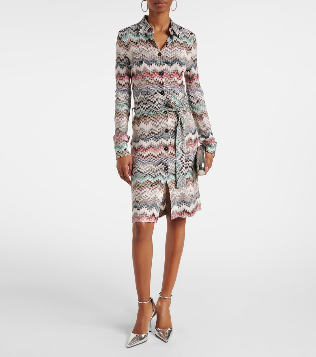 Hemdblusenkleid aus Häkelstrick | Missoni