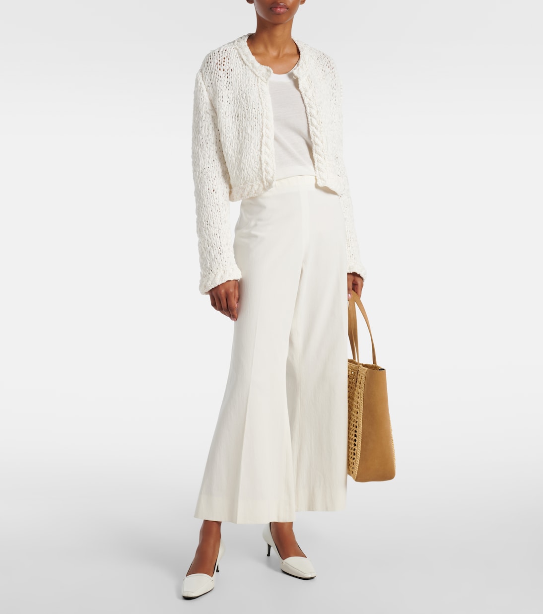 Pantalon flare Walter en toile de coton | Khaite