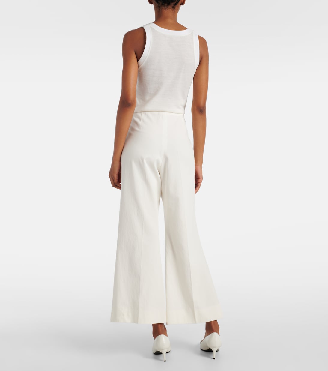 Pantalon flare Walter en toile de coton | Khaite