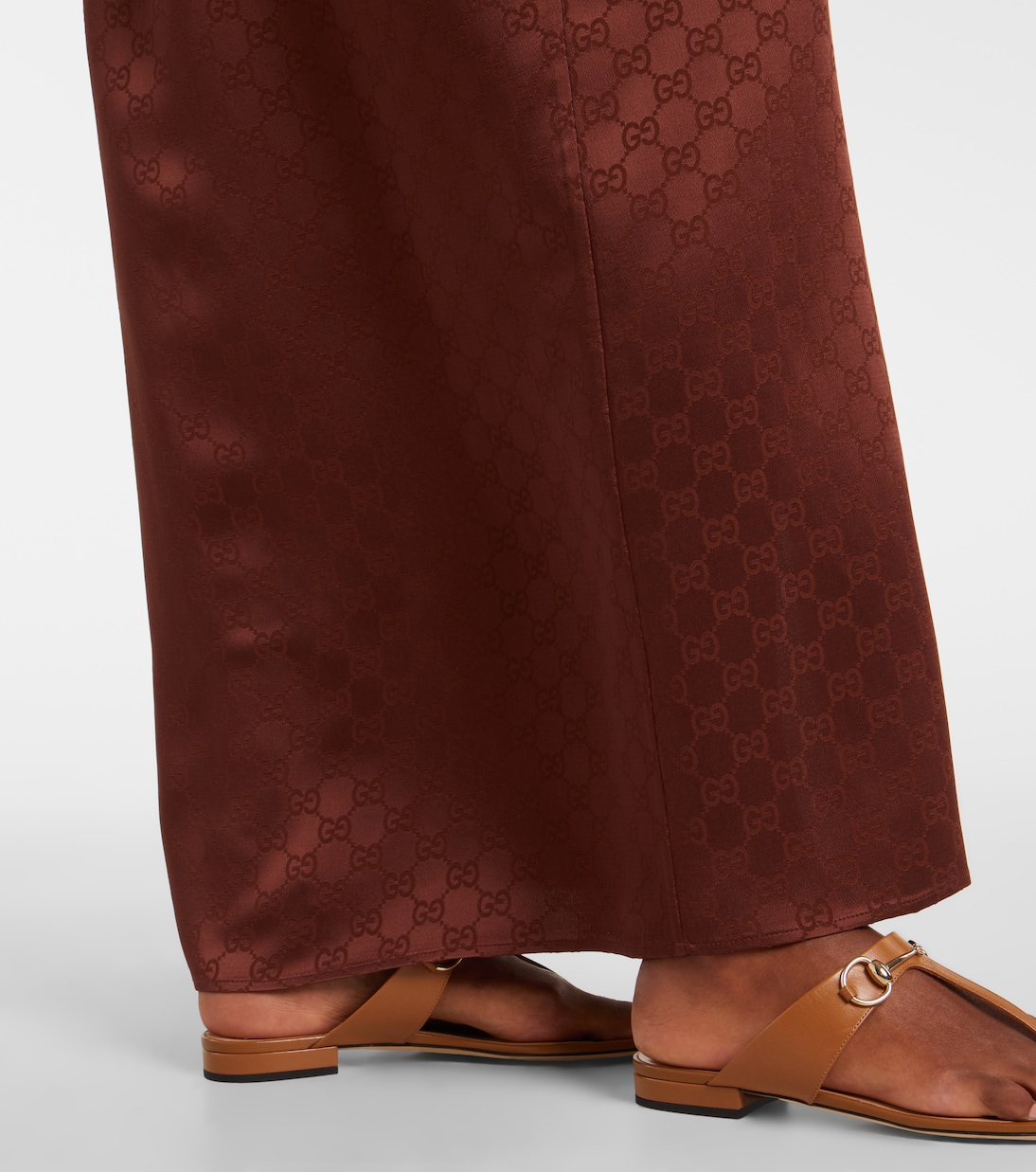 Abito chemisier in raso GG | Gucci