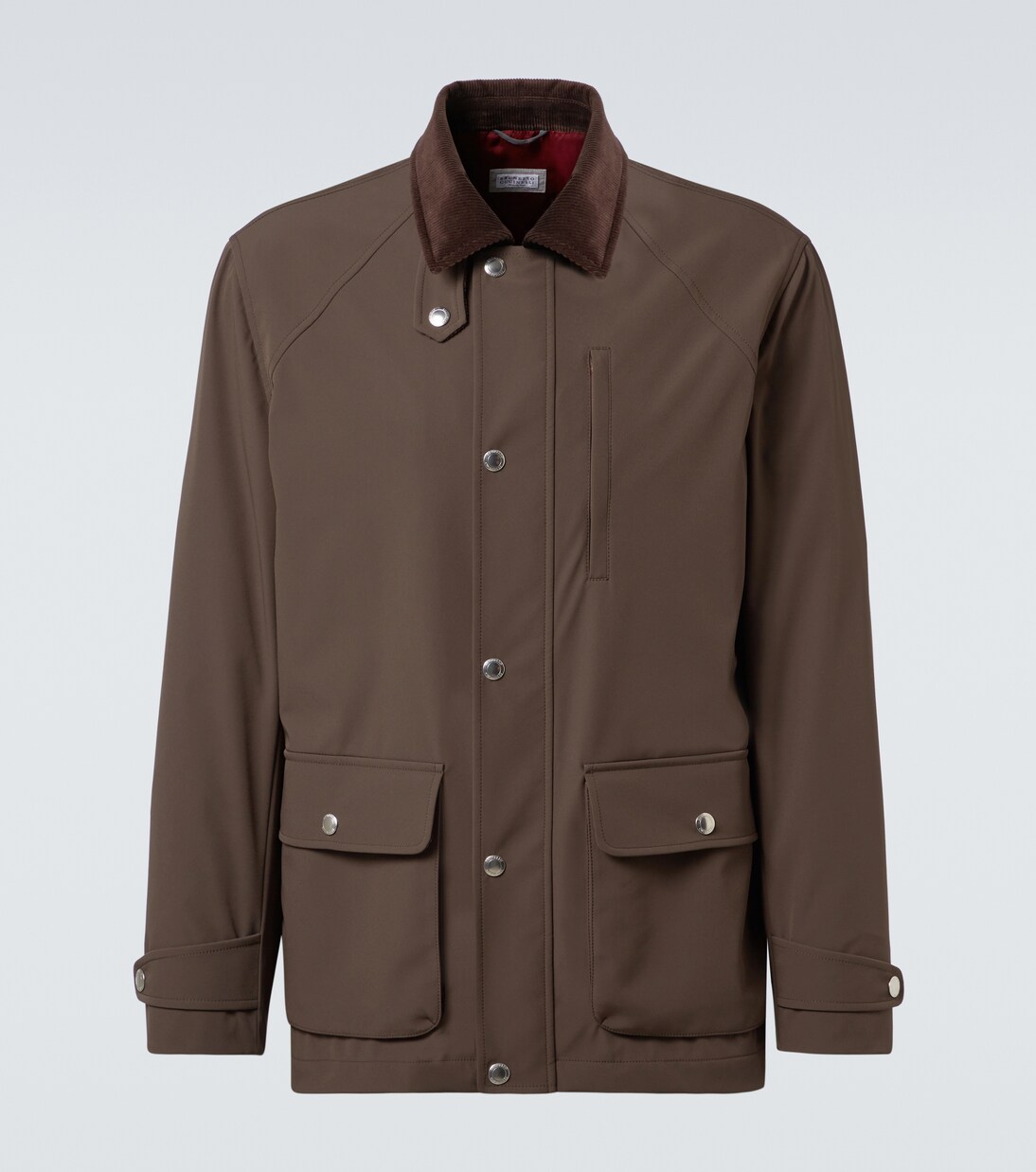 Corduroy-trimmed field jacket | Brunello Cucinelli