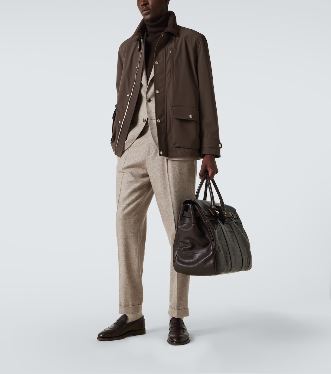 Corduroy-trimmed field jacket | Brunello Cucinelli