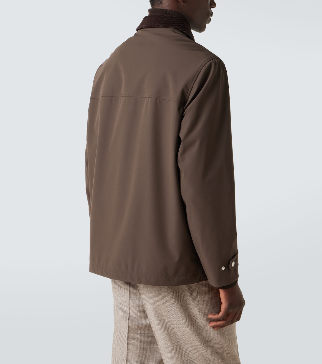 Corduroy-trimmed field jacket | Brunello Cucinelli