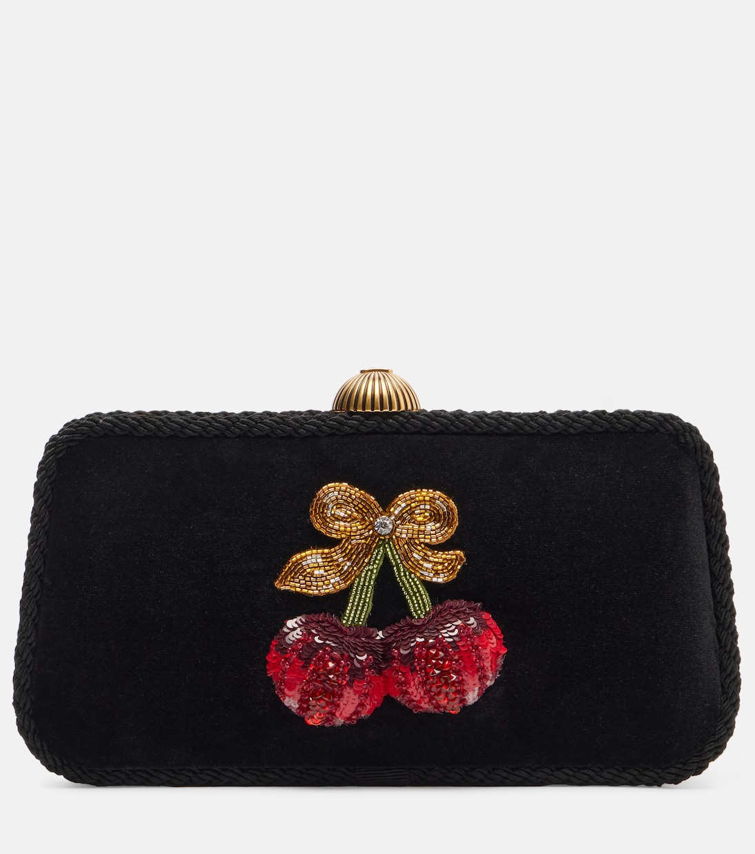 Pochette Carry Secrets en velours à ornements | Valentino Garavani