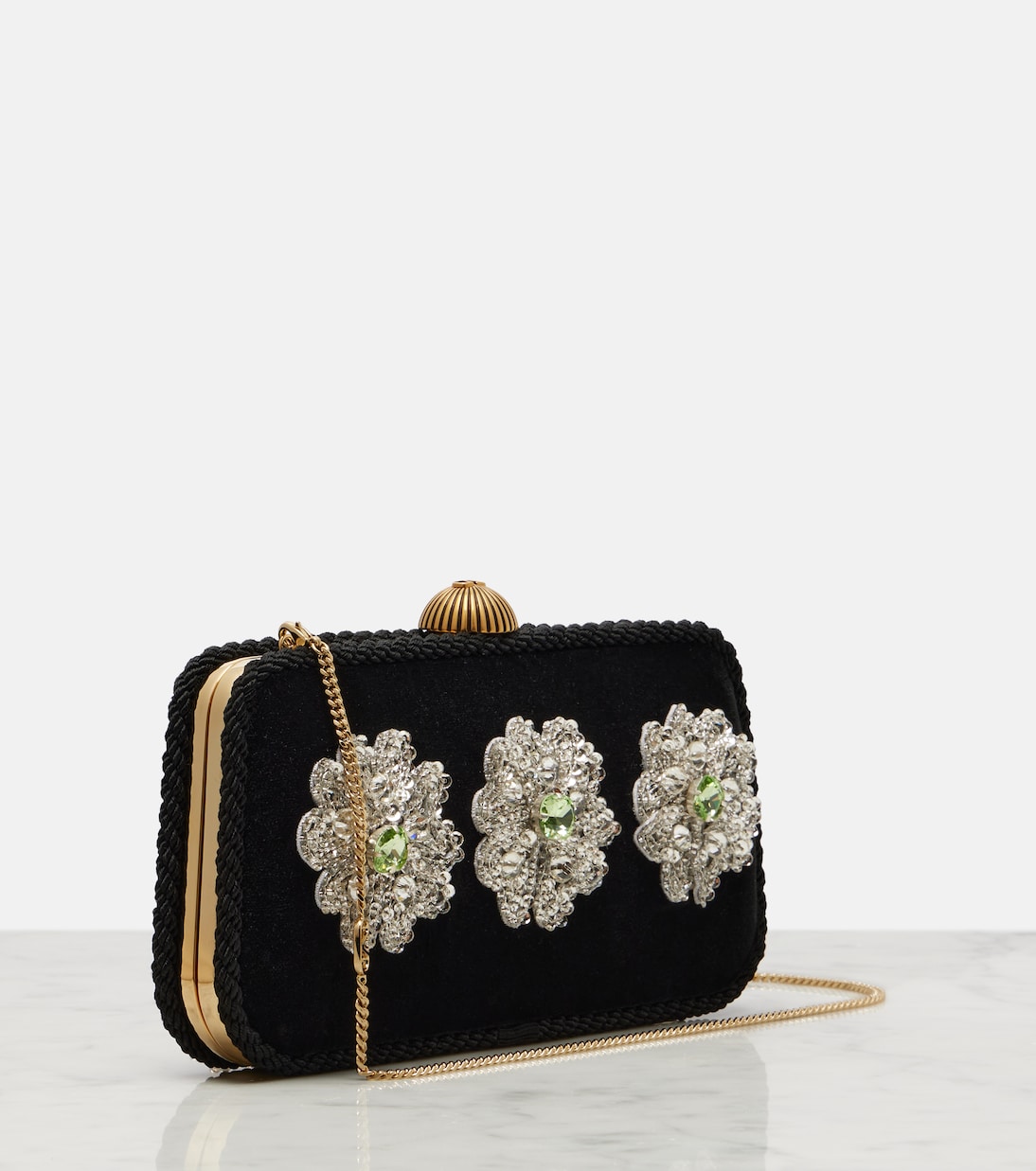Pochette Carry Secrets en velours à ornements | Valentino Garavani