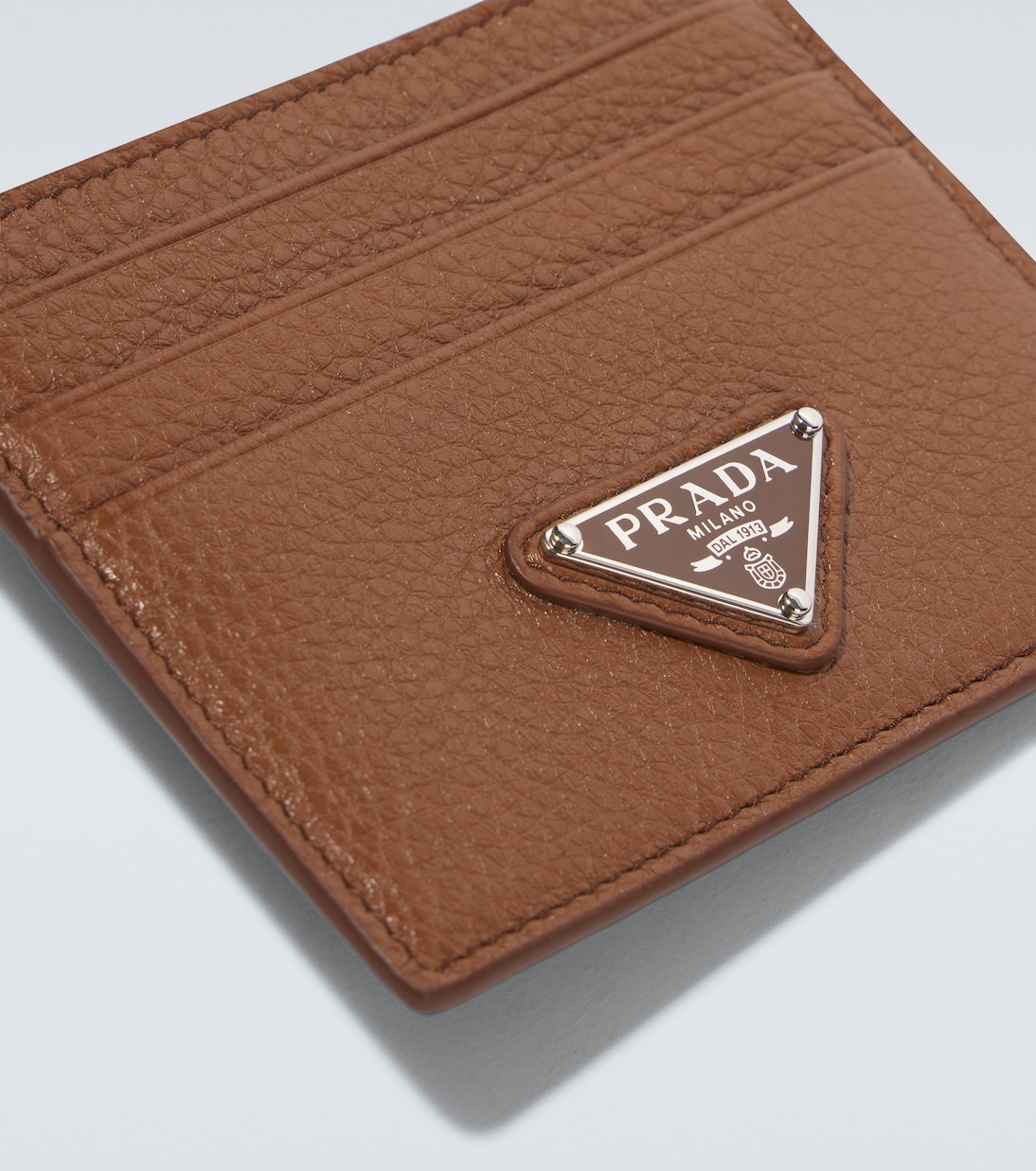 Logo leather card holder | Prada