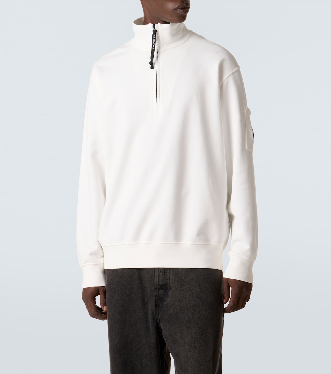Lens cotton half-zip sweatshirt  | C.P. Company