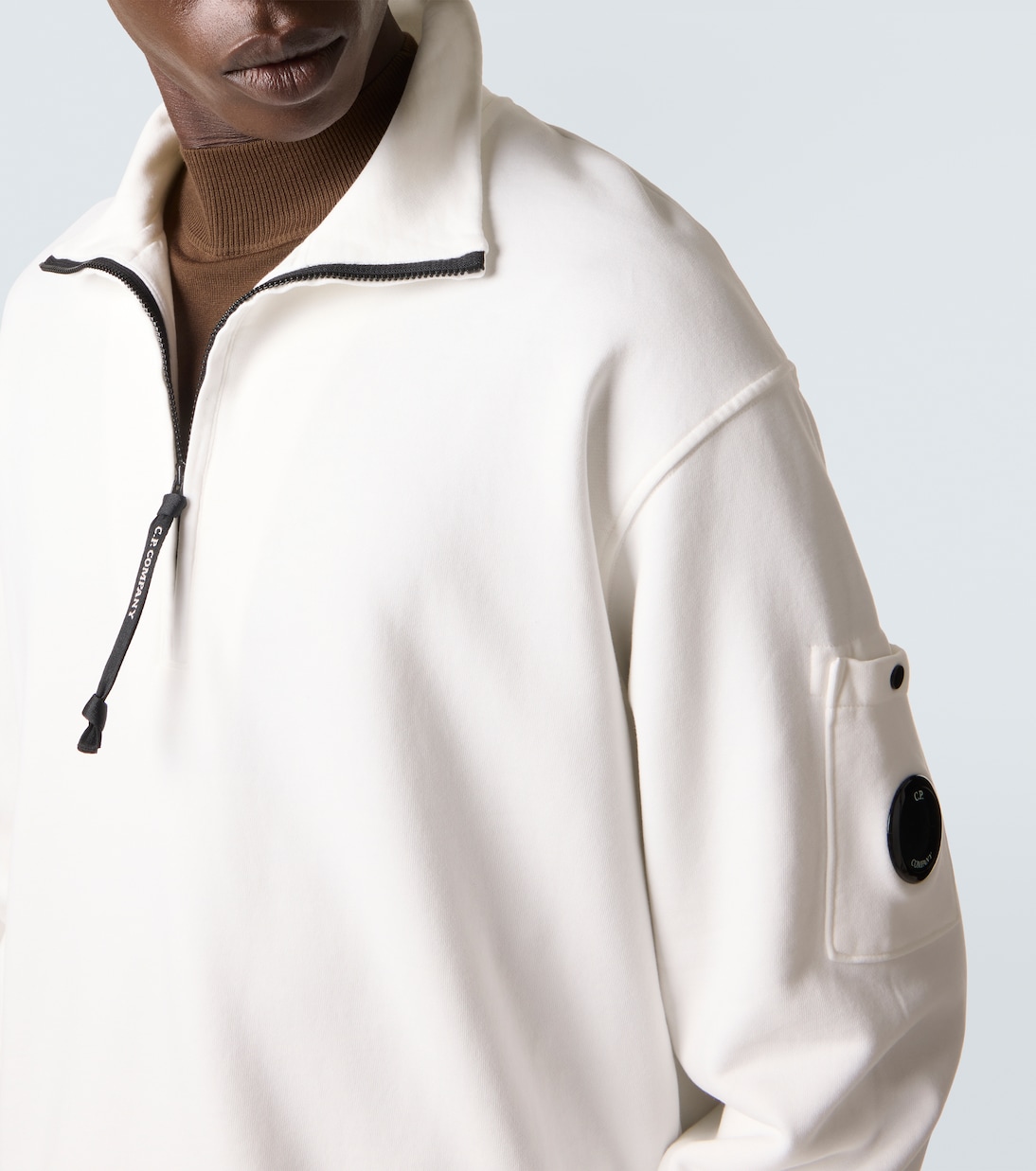 Lens cotton half-zip sweatshirt  | C.P. Company