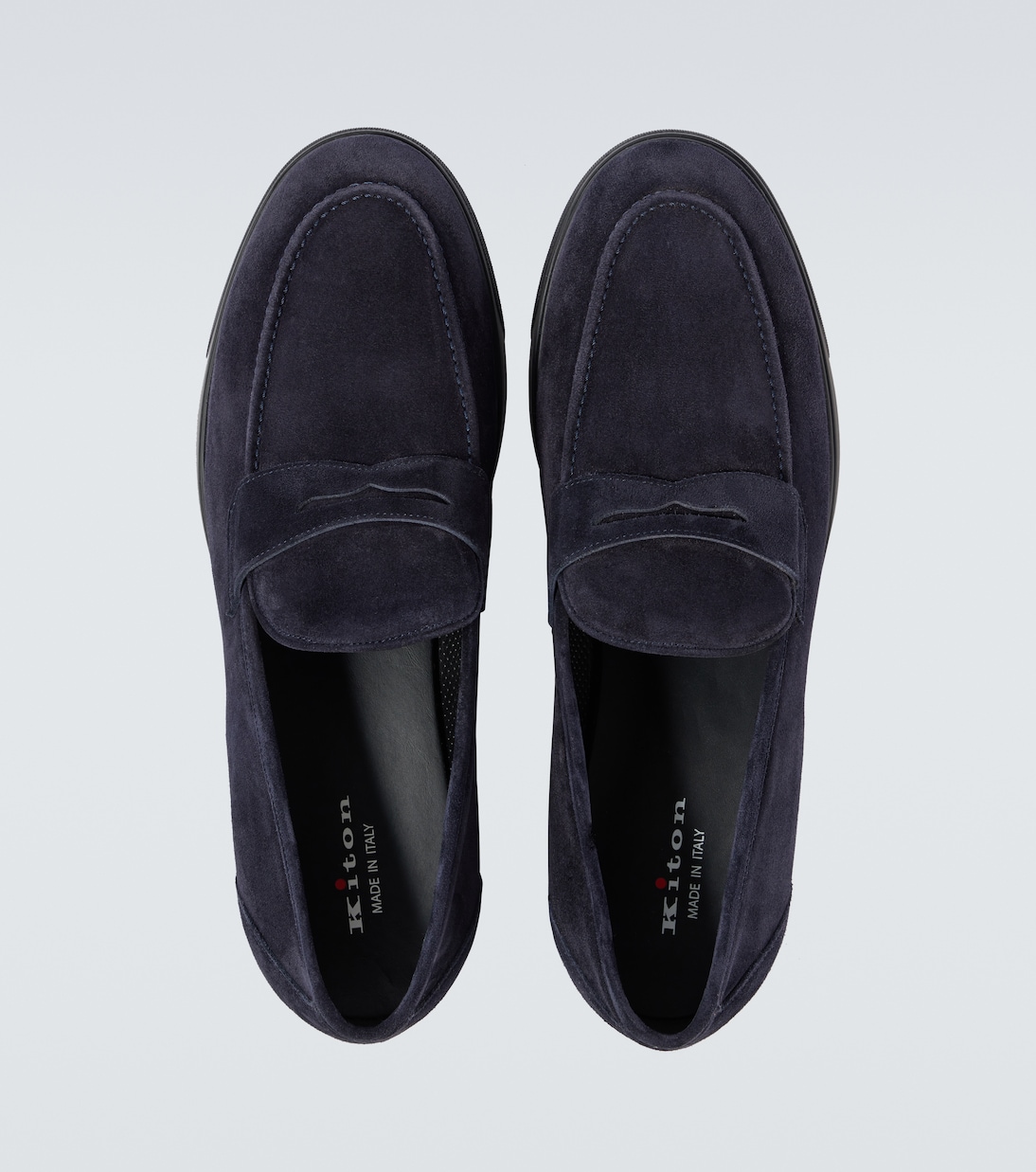 Suede penny loafers | Kiton