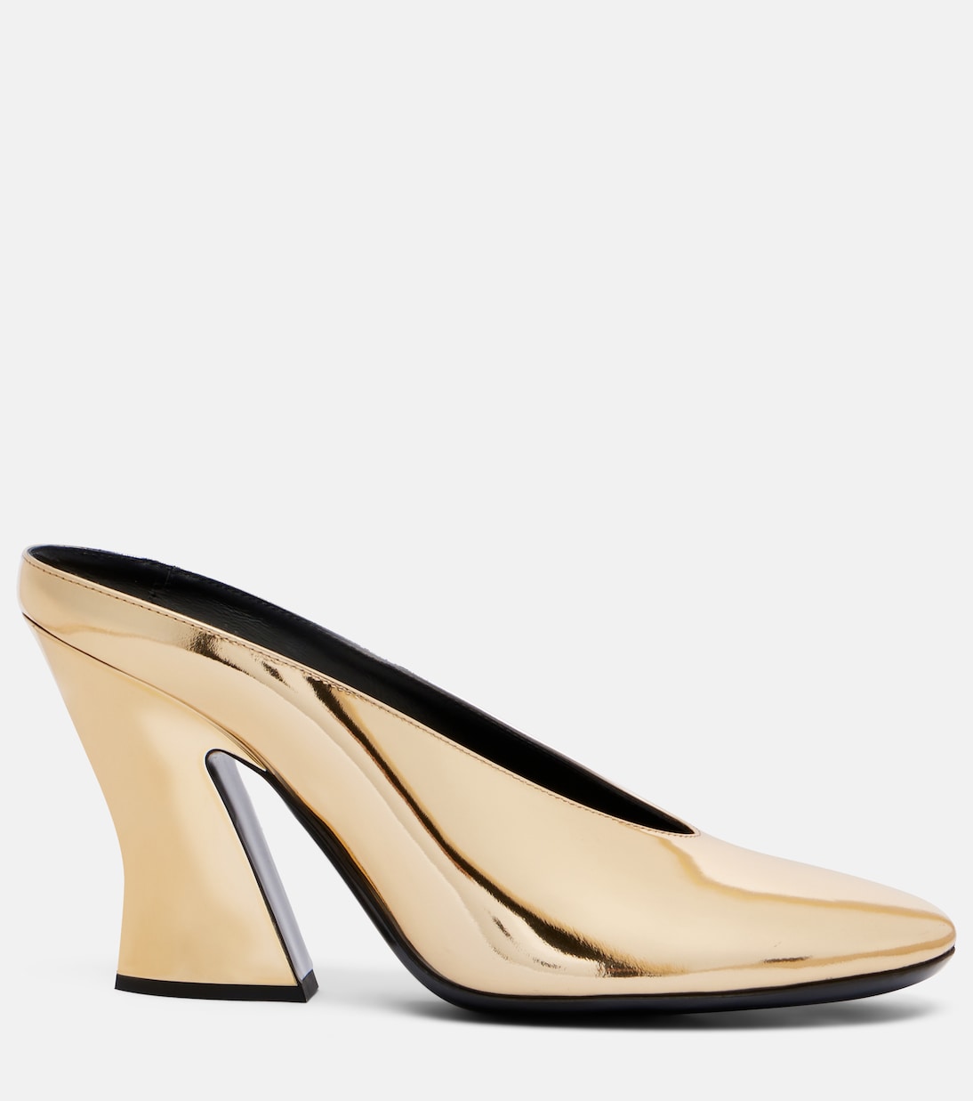 Sculpted 95 mirrored leather mules | Givenchy