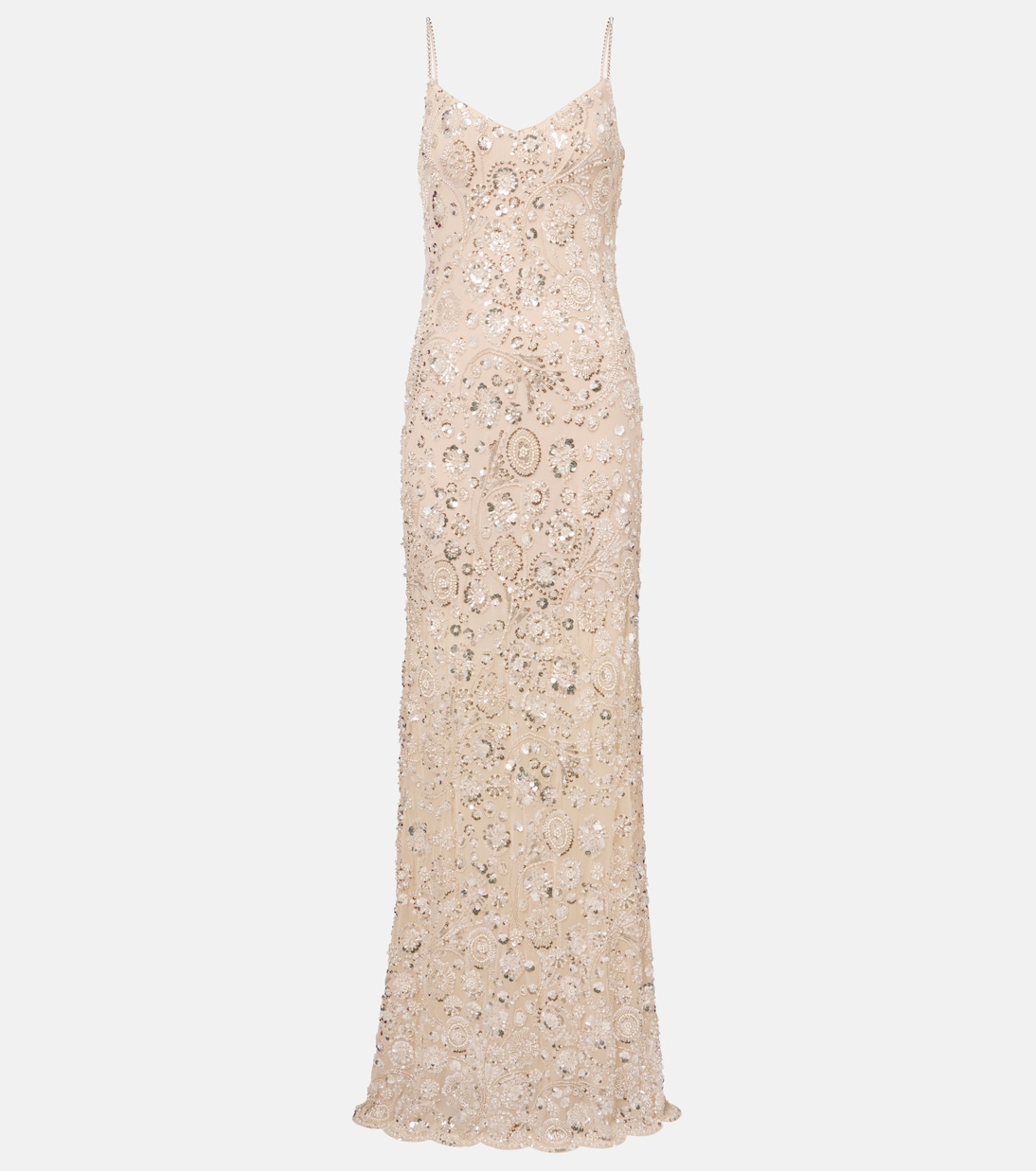 Maxikleid mit Pailletten und Kristallen | Self-Portrait