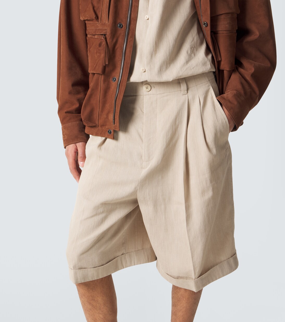 Pastro linen-blend Bermuda shorts | Jacquemus