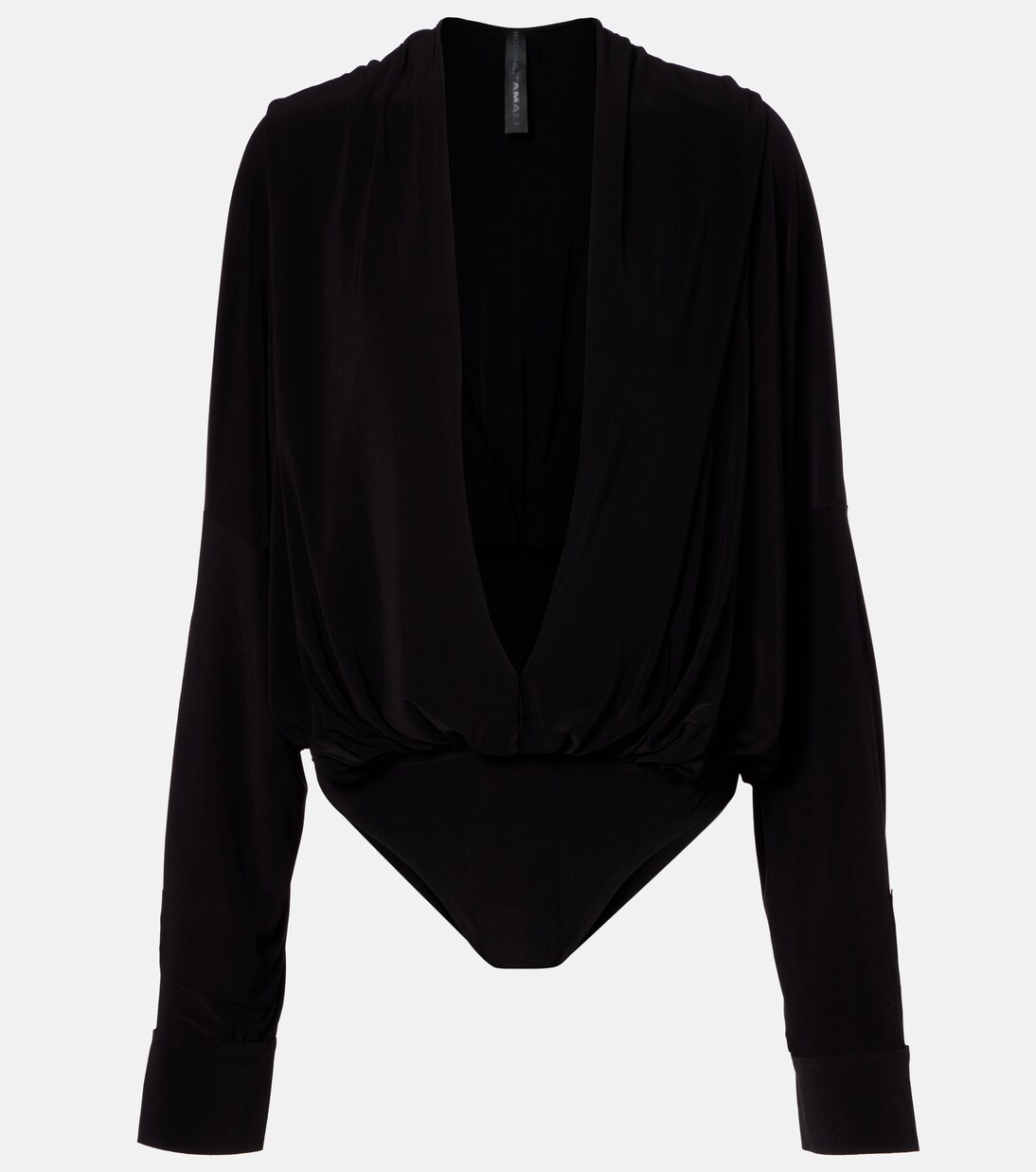 Draped hooded bodysuit | Norma Kamali