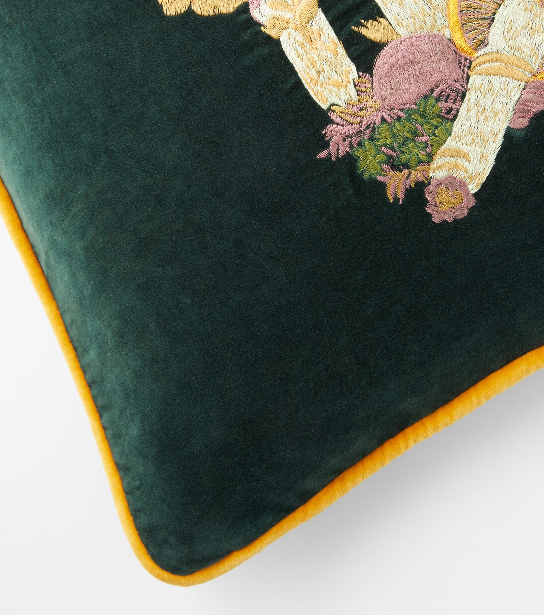 Mushroom cotton velvet cushion | Les-Ottomans