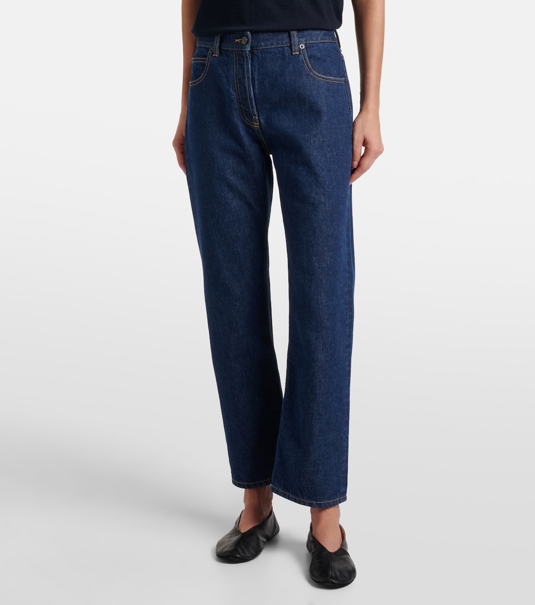 Riaco mid-rise straight jeans | The Row