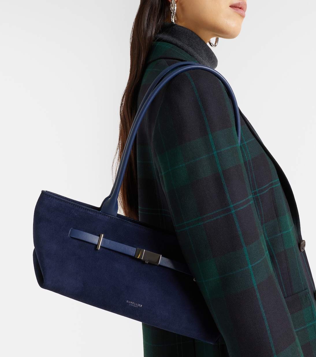 Schultertasche New York aus Veloursleder | DeMellier