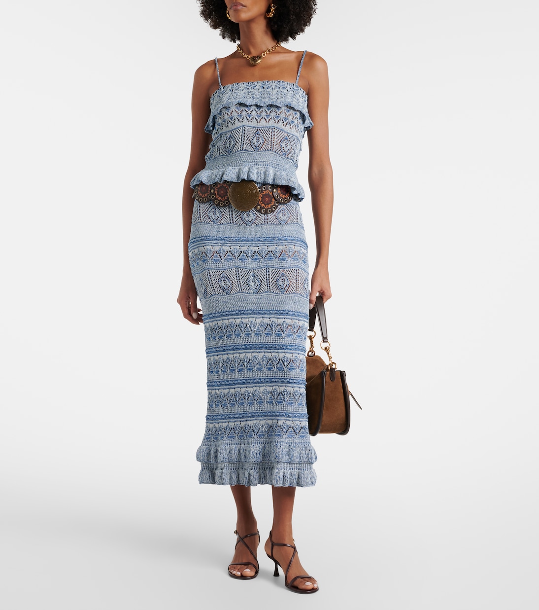 Jupe midi en crochet de coton | Etro