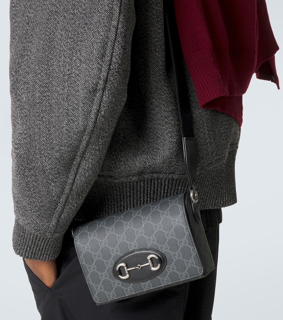 GG Supreme leather-trimmed canvas crossbody bag | Gucci