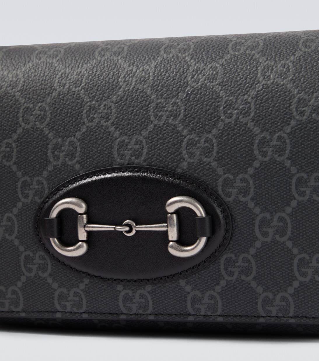 GG Supreme leather-trimmed canvas crossbody bag | Gucci