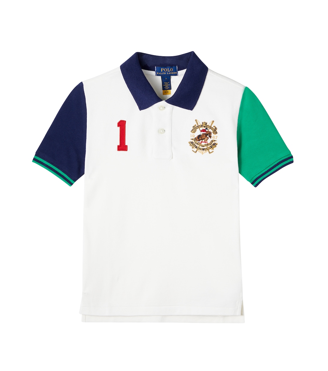 Colorblocked cotton piqué polo shirt | Polo Ralph Lauren Kids
