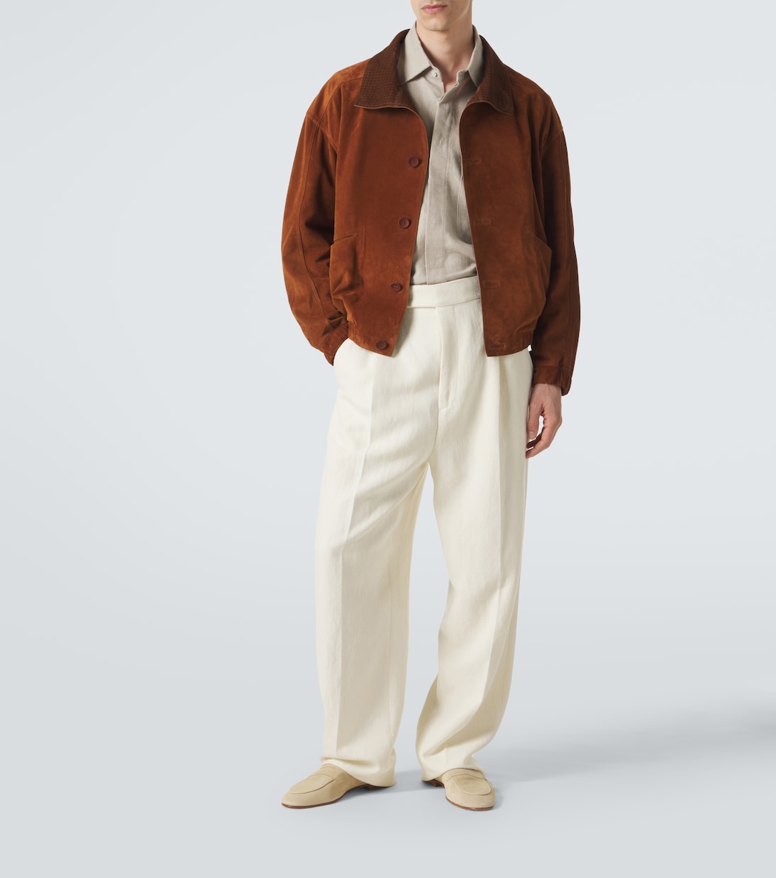 Wool and linen straight pants | Zegna