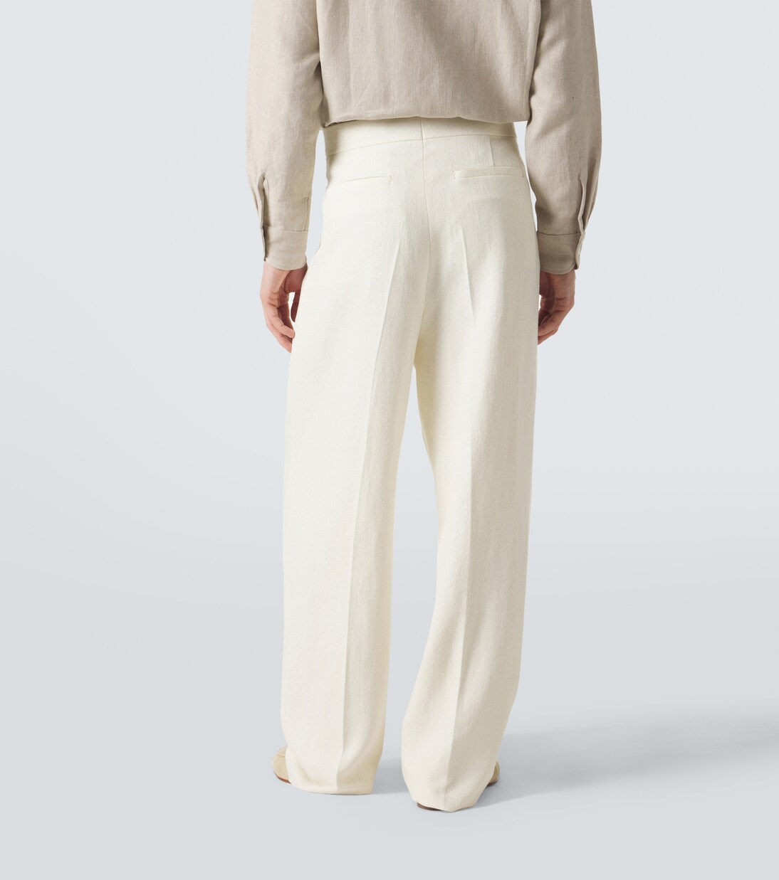 Wool and linen straight pants | Zegna