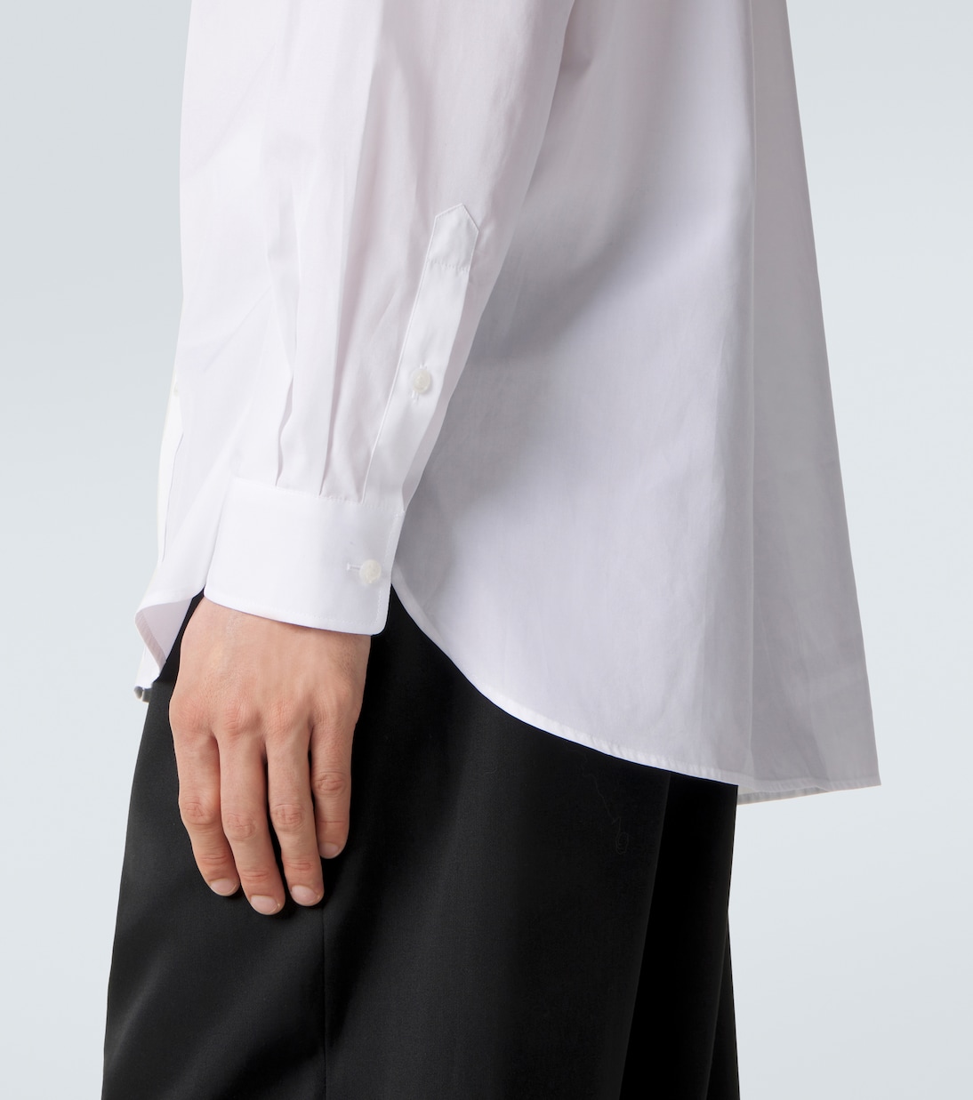 Floral-appliqué cotton poplin shirt | Simone Rocha