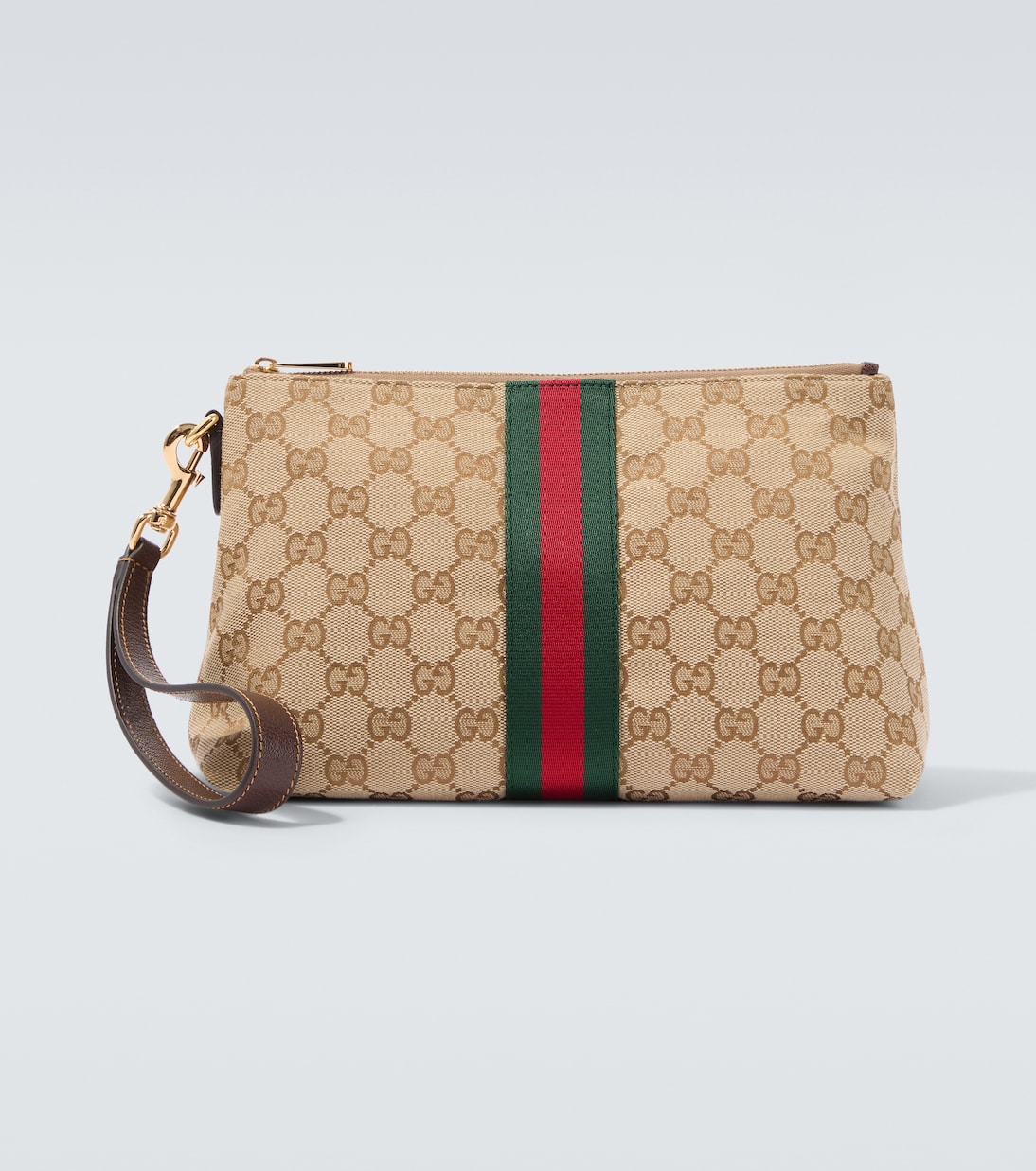 GG Canvas Small pouch with strap | Gucci