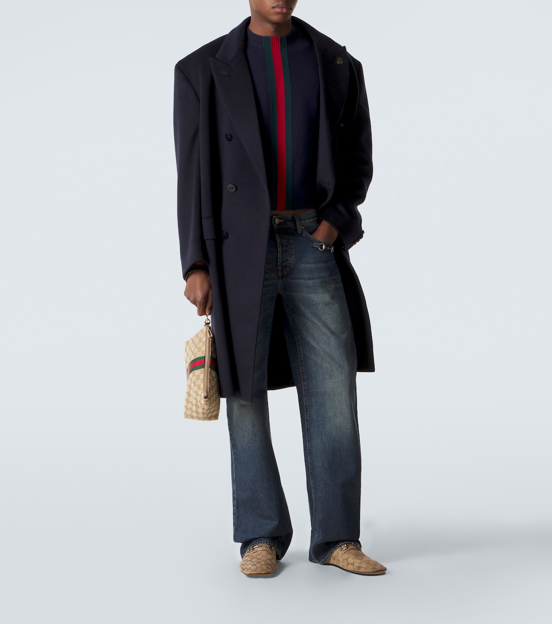 GG Canvas Small pouch with strap | Gucci