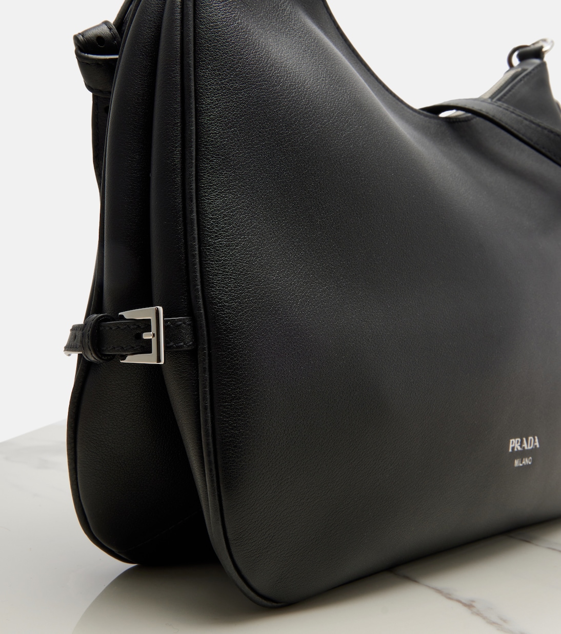 Aimee Large leather shoulder bag | Prada