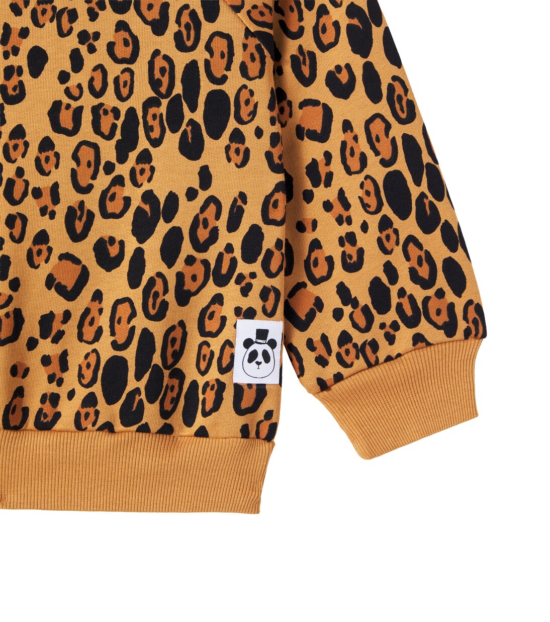 Leopard-print cotton jersey sweatshirt | Mini Rodini