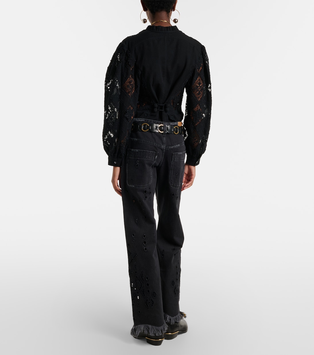 Jean flare Amia à broderies anglaises | Isabel Marant