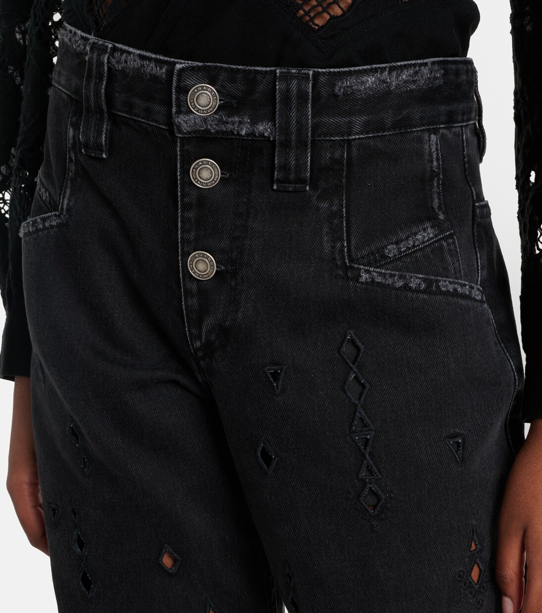 Jean flare Amia à broderies anglaises | Isabel Marant