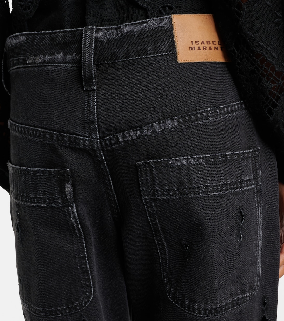 Jean flare Amia à broderies anglaises | Isabel Marant