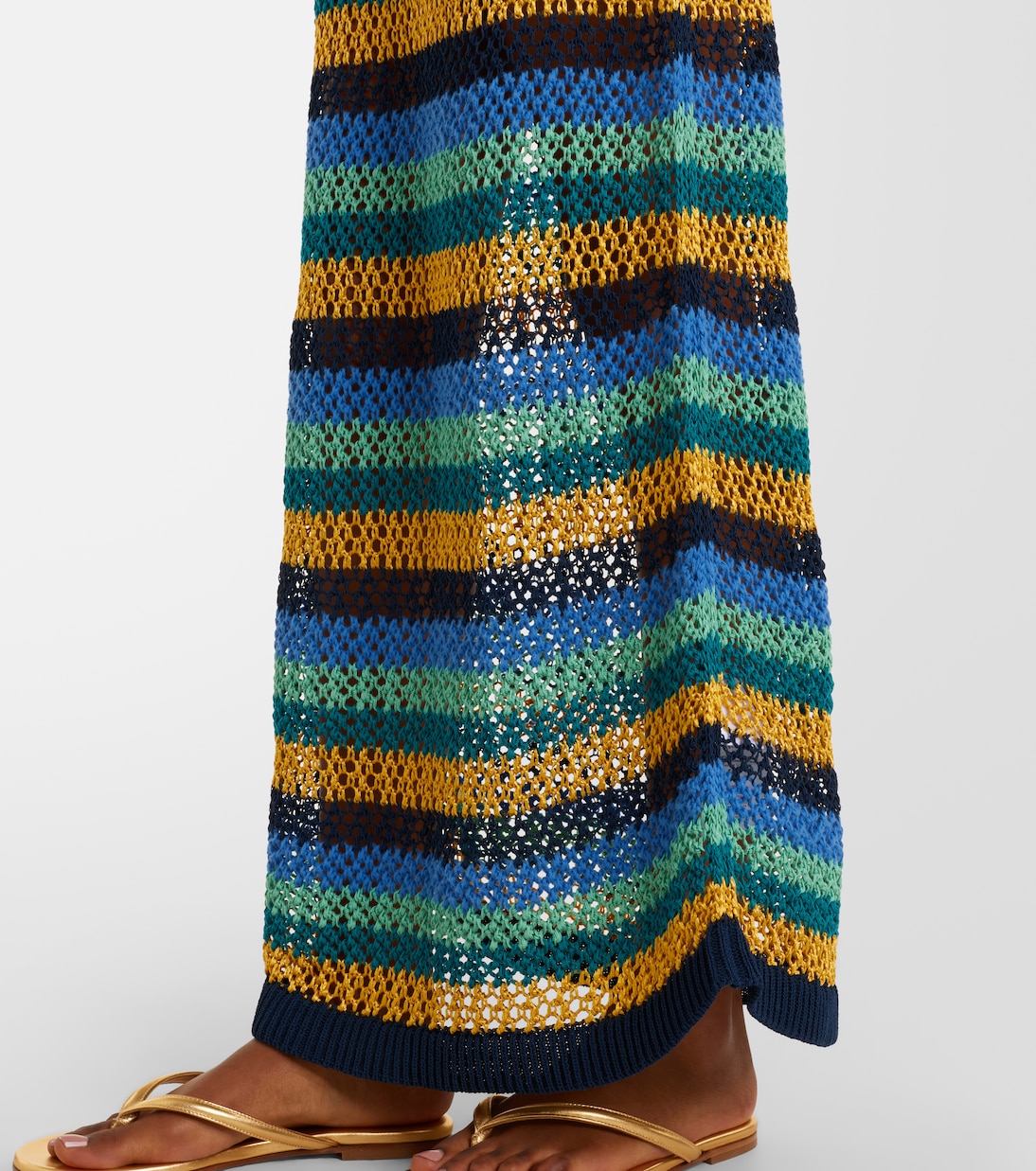 Striped cotton-blend maxi dress | Etro