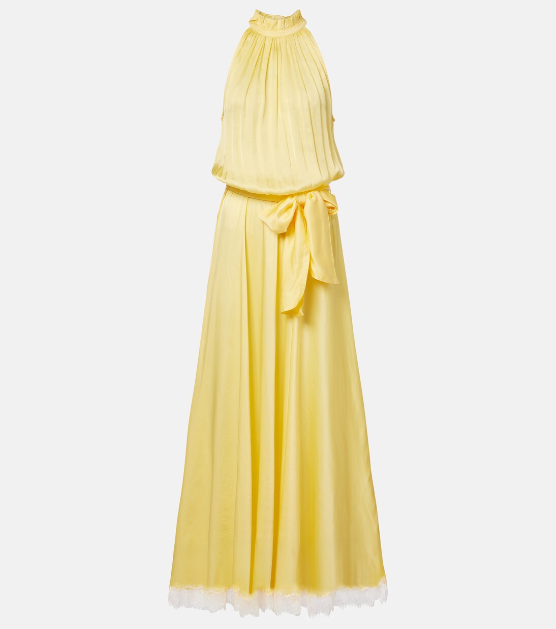 Nina halterneck satin maxi dress | Poupette St Barth