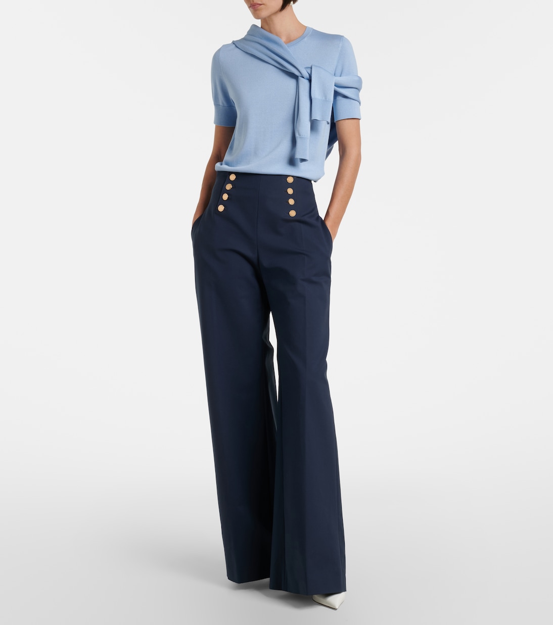 Alba cotton-blend wide-leg pants | Carolina Herrera